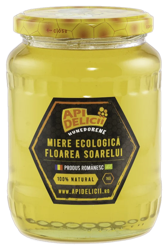 Miere ecologică de floarea-soarelui 1 kg