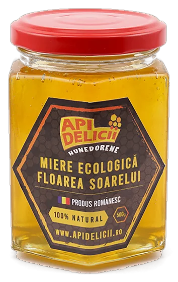 Miere ecologică de floarea-soarelui 500 g